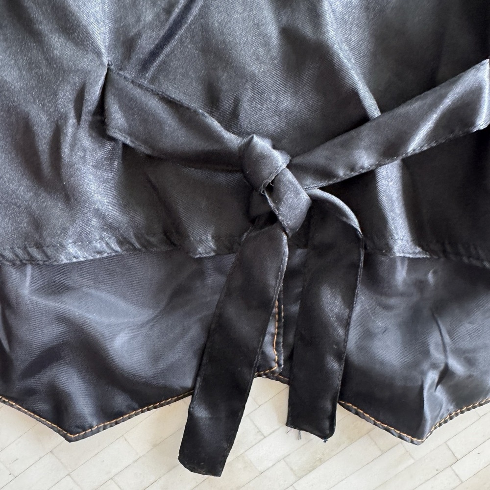Vintage Genuine Leather Suede Tapestry Vest Womens M/L 90s Western Festival - Picture 7 of 11